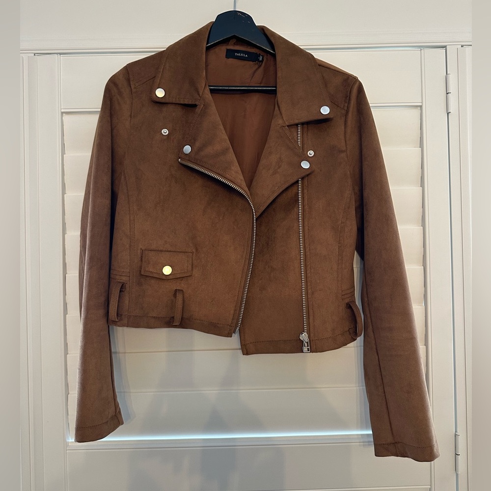 TALULA Faux Suede Moto Jacket